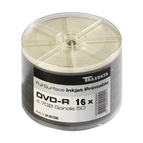TRAXDATA OPTIČKI MEDIJ DVD-R 16X SPINDLE 50 WHITE FULL PRINTABLE TRAXDATA OPTIČKI MEDIJ DVD-R 16X SPINDLE 50 WHITE FULL PRINTABLE