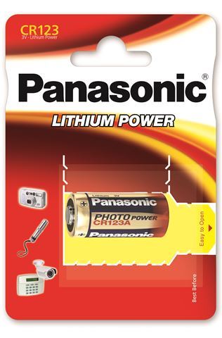 PANASONIC baterije CR-123AL/1BP Photo Lithium PANASONIC baterije CR-123AL/1BP Photo Lithium