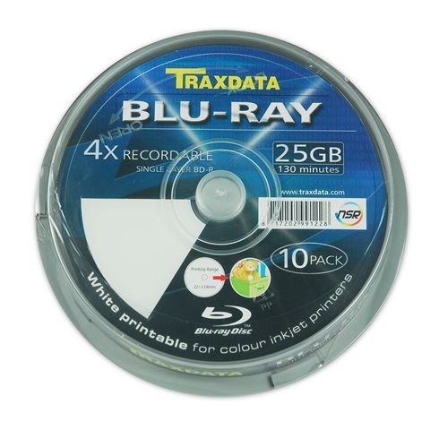 TRAXDATA OPTIČKI MEDIJ BLU RAY 25GB 4X PRINTABLE CAKE 10 TRAXDATA OPTIČKI MEDIJ BLU RAY 25GB 4X PRINTABLE CAKE 10