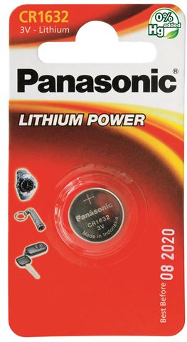 PANASONIC baterije CR-1632EL/1B Lithium Coin PANASONIC baterije CR-1632EL/1B Lithium Coin