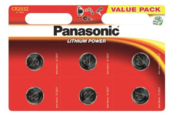 PANASONIC baterije male CR-2032EL/6BW Lithium Coin PANASONIC baterije male CR-2032EL/6BW Lithium Coin