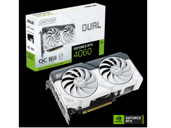 ASUS DUAL-RTX4060-O8G-WHITENVIDIA GeForce RTX 40608GB GDDR6 128bit;HDMI