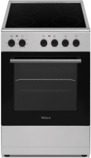 TESLA Šporet CV5400SX4x zone; bez poklopca; 6x Funk; Ventilator; Čišćenje parom; INOX
