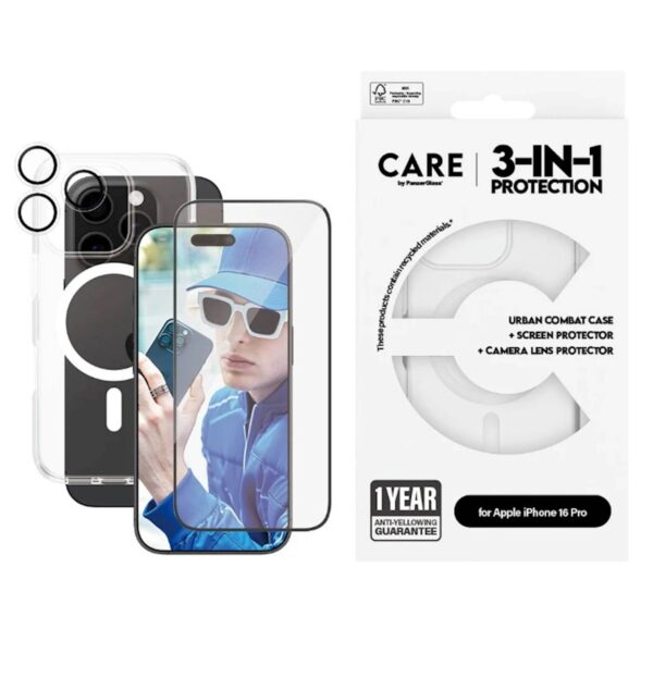 Bundle Care by PG iPhone 16 Pro MagSafe White Bundle Care by PG iPhone 16 Pro MagSafe White