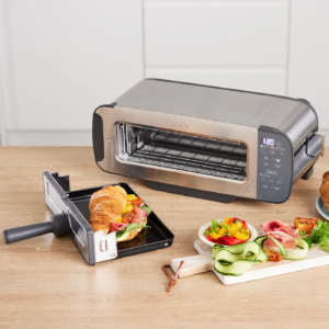 NINJA toster ST202EU Foodi 3-u-1, metalik sivi toster, roštilj i panini preša 2400 W - Slika 1