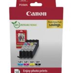 KOMPLET CANON CLI-581 C/M/Y/BK + PAPIR