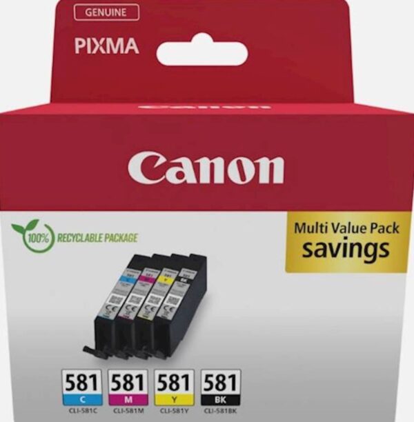 KOMPLET CANON CLI-581 C/M/Y/BK KOMPLET CANON CLI-581 C/M/Y/BK