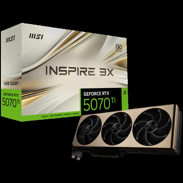 MSI RTX 5070 TI 16G INSPIRE 3X OC PLUS MSI RTX 5070 TI 16G INSPIRE 3X OC PLUS