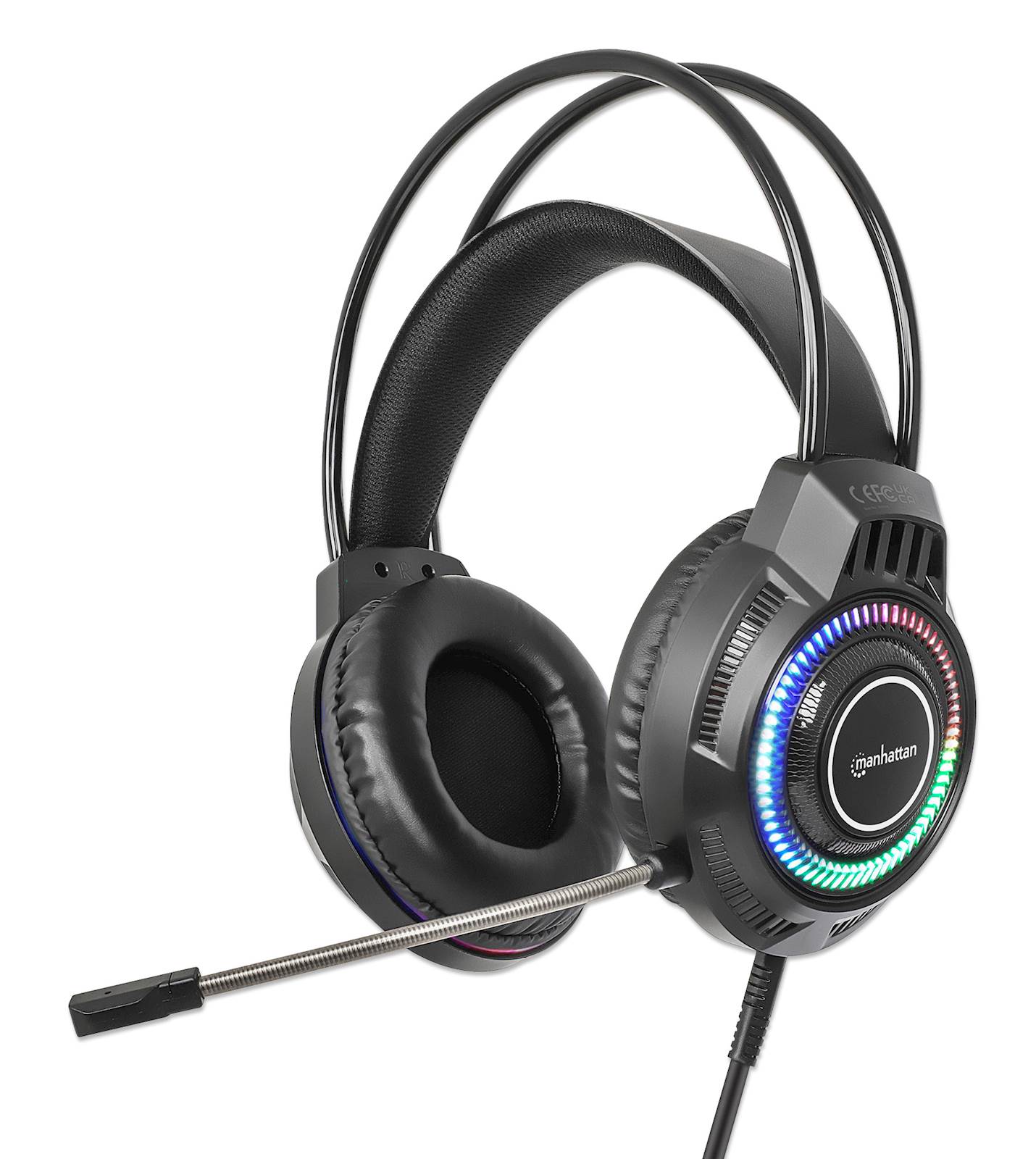 Slušalice Gaming Manhattan RGB LED USB 2.0