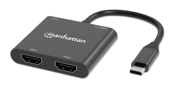 Adapter MANHATTAN USB-C PD to Dual-HDMI Monitor Adapter MANHATTAN USB-C PD to Dual-HDMI Monitor