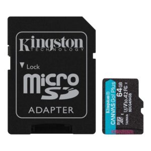 Kingston microSD 128GBCanvasGoPlus, Gen4r/w:200MB/s/160MB/s,with adapter - Slika 1