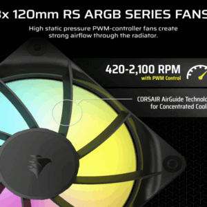 CORSAIR NAUTILUS 360 RS AIOLiquid CPU Cooler, Black,RS120LGA1851, LGA1700, AM5, AM4 - Slika 1