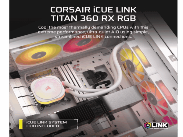 CORSAIR TITAN 360 RX RGB AIOLiquid CPU Cooler