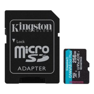 Kingston microSD 256GBCanvasGoPlus, Gen4r/w:200MB/s/160MB/s,with adapter - Slika 1
