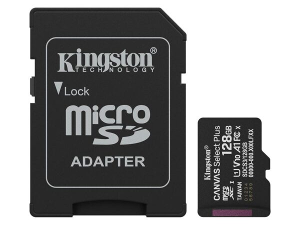 Kingston microSD 128GB Class10Canvas Select Plus150MBs Read