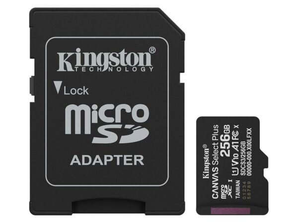 Kingston microSD 256GB Class10Canvas Select Plus150MBs Read