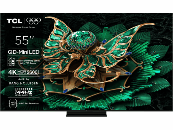 TCL 55"C7K 4K QD-Mini LED TV144Hz Google TV; Game Master;Audio BANG & OLUFSEN; HDR Premium; 55C7K