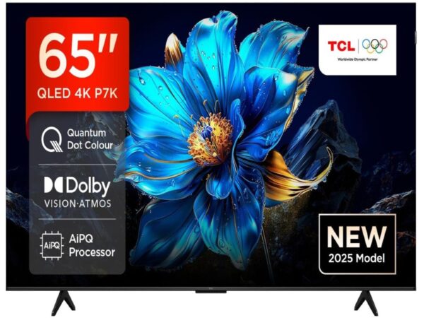 TCL 65"P7K 4K QLED TV 60HzGoogle TV; HDR multi-format;HVA Panel; Game Master; Dolby Atmos; 65P7K