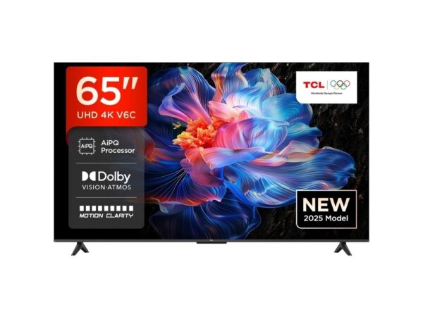 TCL 65"V6C 4K TV Google OSHDR10 HVA Panel Motion ClarityDolby Audio; AiPQ Processor; 65V6C
