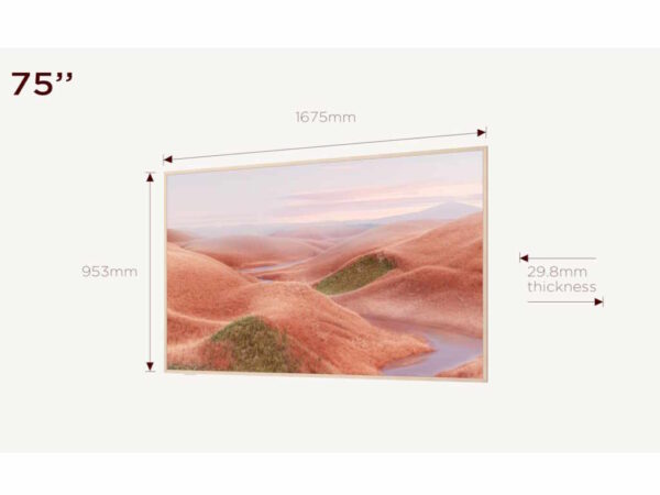 TCL 75"A300W NXTVISION 4K QLEDGoogle OS; 144Hz VRR ART TV;Dolby Atmos; Ambient mode; HDMI 2.1 75A300W