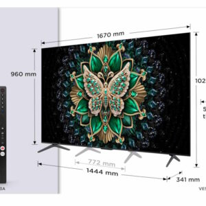 TCL 75"C6K 4K QD-Mini LED TV144Hz Google TV; Game Master;Dolby Atmos; Onkyo 2.1; HDR Premium; - Slika 1