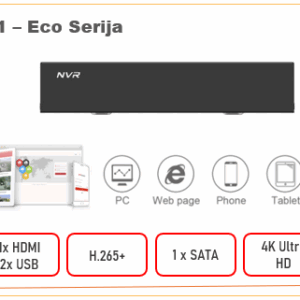 NVR Longse snimač 9ch 4K H.265 Eko serija - Slika 1