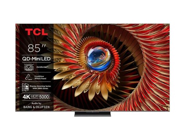 TCL 85"C8K 4K QD-Mini LED TV144Hz Google TV; ZeroBorder;Audio BANG & OLUFSEN; HDR Premium 5000; 85C8K