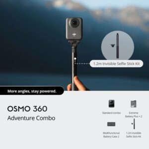 DJI Osmo 360 Adventure Combokamera,1/1.3" CMOS s f/2.8, USB-C PD punjenje,1770 mAh - Slika 1