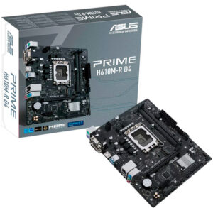 ASUS PRIME H610M-R-SILGA 1700, 2x DDR5,1x M.2,6xUSB 1x DP, 1x VGA, 1x HDMI, mATX - Slika 1