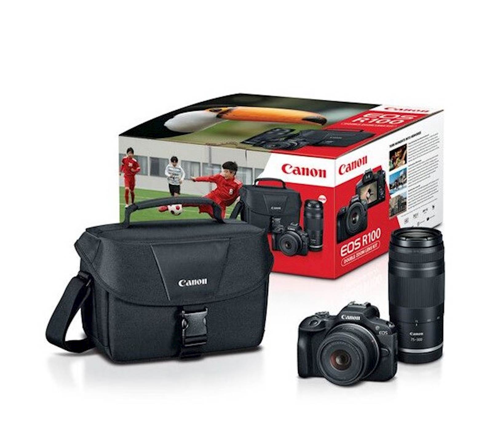 Fotoaparat CANON R100 + RFS18-45+RF75-300