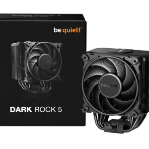 be quiet! Dark Rock 5 Black CPU Cooler, 120mm, 210w TDP, Height: 161mm - Slika 1
