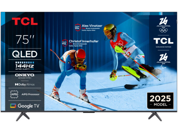 TCL 75"P8K 4K QLED TV 144HzGoogle TV; Motion Clarity Pro;Game Master; Onkyo 2.1;