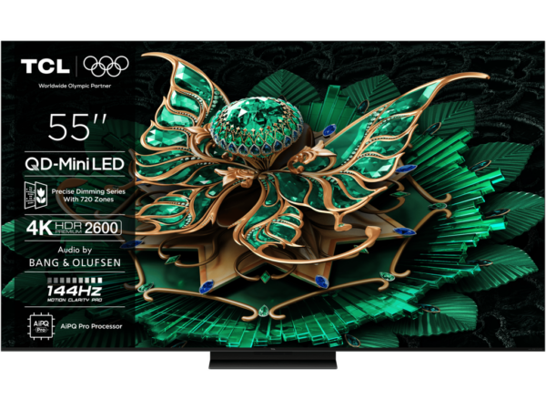 TCL 55"C7K 4K QD-Mini LED TV144Hz Google TV; Game Master;Audio BANG & OLUFSEN; HDR Premium;