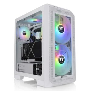 Thermaltake View 300 MX Snow Mid tower, tempered glass 2x 200mm ARGB PWM fan, 1x 120mm ARGB - Slika 1