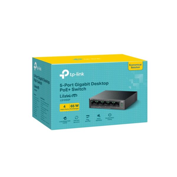 Switch TP-Link Omada 5-Port Gigabit sa 4-Port PoE+ LS105GP
