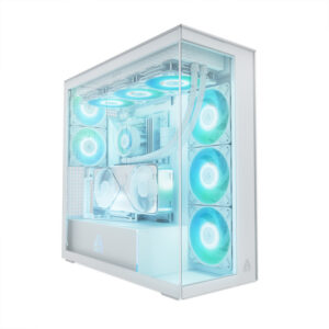 Arctic Xtender VG White Case5xARG fan,E-ATX,Tempered GlassGPU: 482mm, CPU Cooler: 171mm - Slika 1