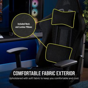 Corsair TC100 Gaming ChairRelaxed, Fabric Black/Grey120kg - Slika 3