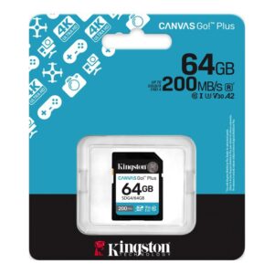 Kingston SD 64GB CanvasGoPlusSDXC,r/w:200/100MB/sDSLRs, mirrorless cameras, 4K video - Slika 2