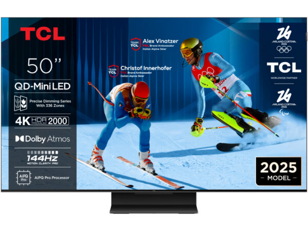 TCL 50"C7K 4K QD-Mini LED TV144Hz Google TV; Game Master;Audio BANG & OLUFSEN; HDR Premium;