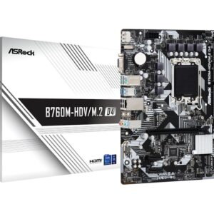 ASROCK MB B760M-HDV/M.2LGA1700, 2xDDR4, 2xM.2, 4xSATARAID, HDMI, DP, mATX - Slika 1