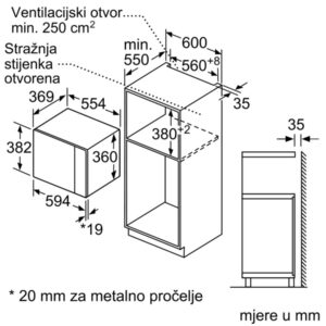BOSCH mikrovalna Serie 6| CRNA, 900W, Autopilot 7, 25L; Lijevo otvaranje, CN - Slika 2
