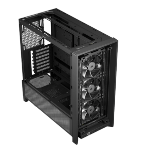 CORSAIR FRAME 4000D RS Case3xRS120 fans, 360mm radiator170mm cooler, 430mm GPU, ATX, Black - Slika 2