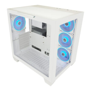 LC-Power Case Gaming 807W Midi-ATX, white, HD Audio, 4x 120mm ARGB fan, 1x USB-C - Slika 2
