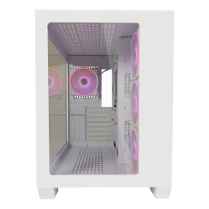 LC-Power Case Gaming 807W Midi-ATX, white, HD Audio, 4x 120mm ARGB fan, 1x USB-C - Slika 3