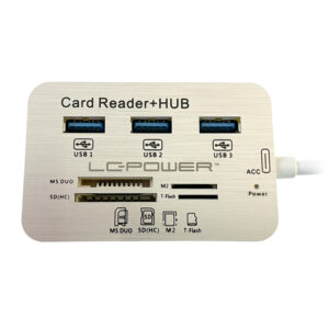 LC-Power USB Type-C Hub3x USB 3.0 type A, card readersd(hc), t-flash, M2, MS Duo cards - Slika 2