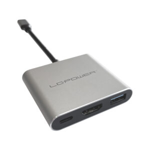 LC-Power USB-C HubUSB-A,  USB-C (PD 100W),1x HDMI do 4k UHD - Slika 1