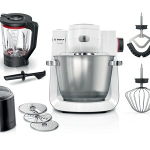 BOSCH kuhinjski aparat MUM 6BIJELA-SREBRNA 1600W,5,5L, 7 Brzina, NOVI DIZAJN - Slika 1