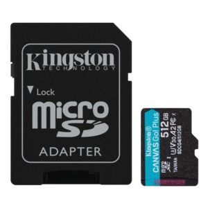 Kingston microSD 512GBCanvasGoPlus, Gen4r/w:200MB/s/160MB/s,with adapter - Slika 1