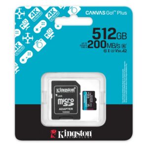 Kingston microSD 512GBCanvasGoPlus, Gen4r/w:200MB/s/160MB/s,with adapter - Slika 2