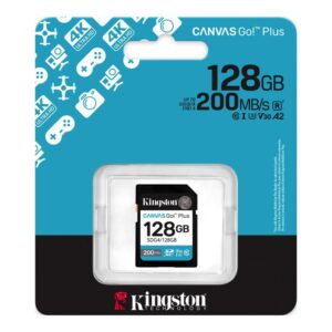 Kingston SD 128GB CanvasGoPlusSDXC,r/w:200/160MB/sDSLRs, mirrorless cameras, 4K video - Slika 2